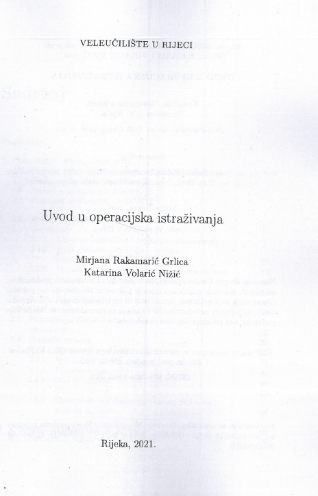 Uvod u operacijska istraživanja